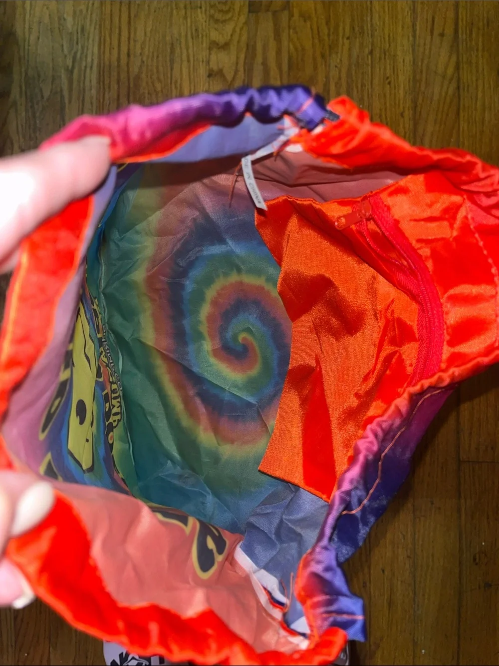 Bubba Gump Shrimp Co. Smiley Face Tie-Dye Drawstring Backpack - Multicolor